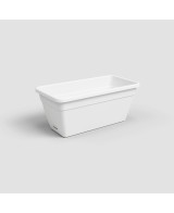 Jardinera Venezia RA 50 cm Blanco | Elegante maceta para balcones y terrazas