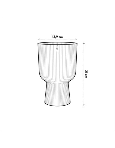 MACETA VIBES FOLD COPA 14CM VERDE HELECHO
