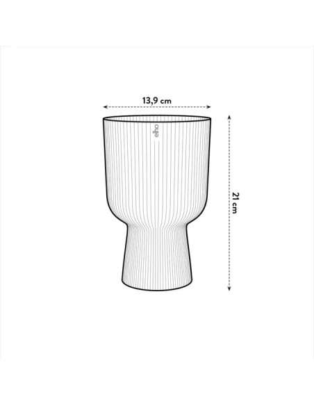 MACETA VIBES FOLD COPA 14CM VERDE HELECHO