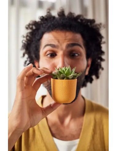 MACETA JAZZ REDONDA MINI 7CM AMARILLO AMBAR