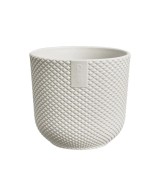 MACETA JAZZ REDONDA MINI 7CM BLANCO SEDA