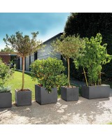 MACETA CUBO MILLENIUM RA 25CM ANTRACITA