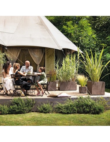 Maceta Cubo Millenium RA 39 cm Browns  Diseño Moderno y Resistente

