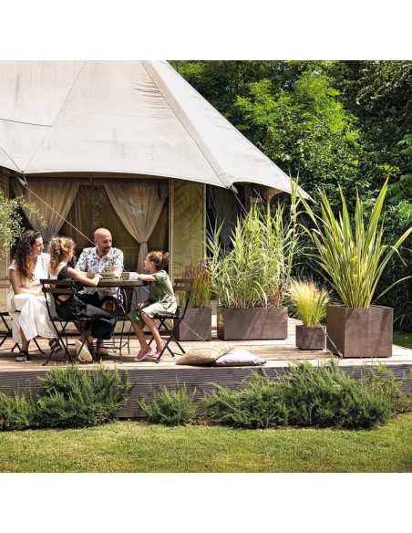 Maceta Cubo Millenium RA 39 cm Browns  Diseño Moderno y Resistente

