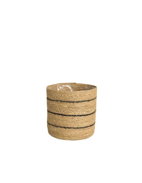 CILINDRO DACA MINI 18X18CM NATURAL-NEGRO