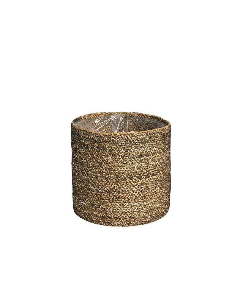 MIMBRE CILINDRO COS MAXI 28X28CM NATURAL-NEGRO