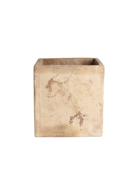 MACETA CUBO DELTA ANTIC TERRACOTA 40X40X40CM