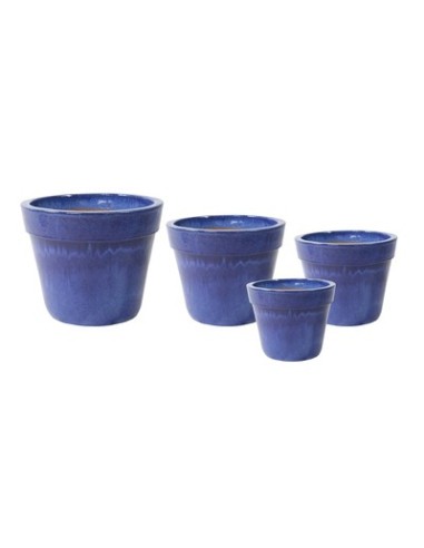 MACETA BASIC FALLING  AZUL  D27H20