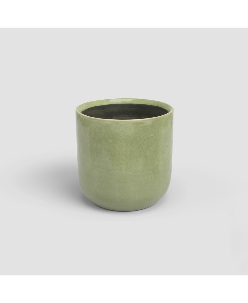 Maceta Jupiter 20cm Verde Gris  Moderna, resistente y decorativa


