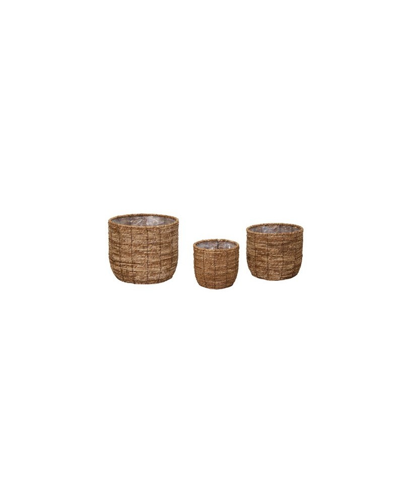 MIMBRE  GALA LOFT EGG POT D20XH20CM MARRON