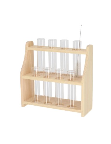 Soporte para Tubos de Ensayo L 24,3x8,5x24,10 cm Resistente y Compacto