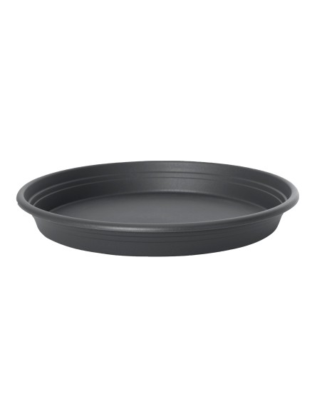 Plato Redondo Universal 17 cm Antracita  Protección elegante para macetas pequeñas

