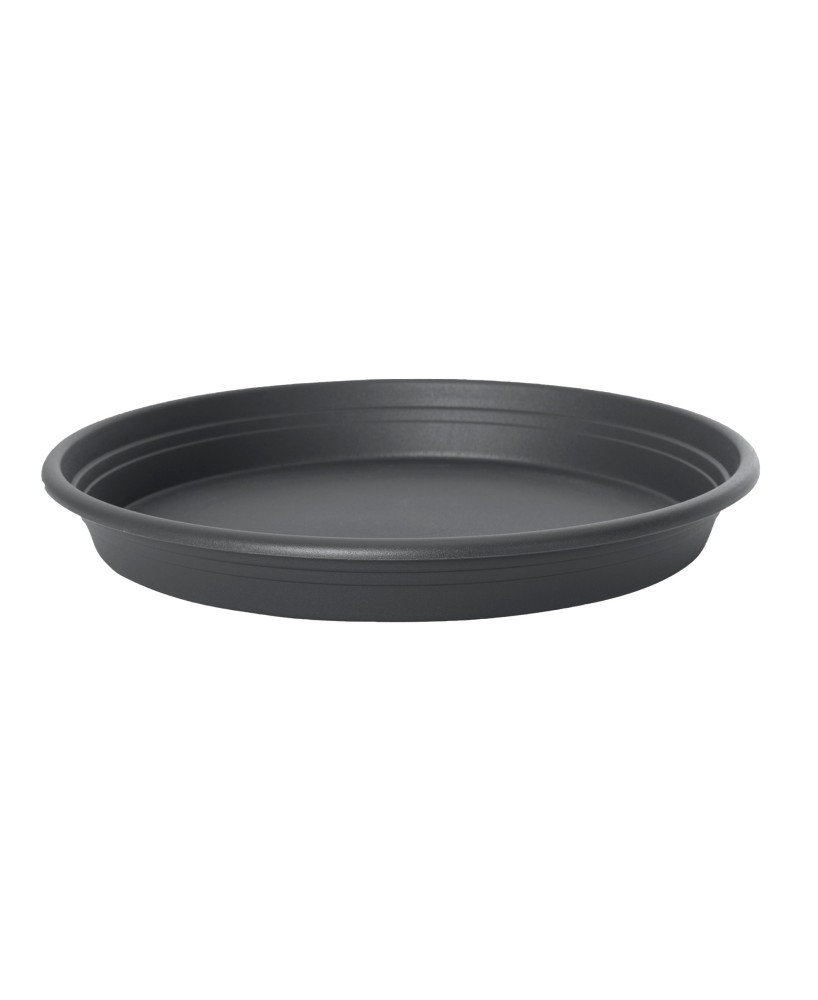 Plato Redondo Universal 28 cm Antracita  Base resistente y elegante para macetas medianas

