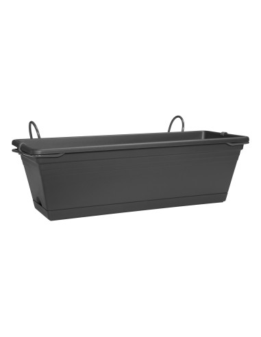 Jardinera Balcón Set 60cm Antracita - Estilo Moderno y Resistente | Endanea Garden