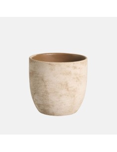 MACETA LOTUS 14X13CM CREMA 2