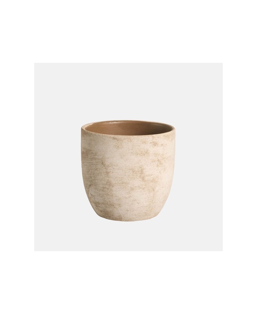 MACETA LOTUS 14X13CM CREMA