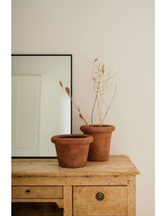 MACETA APRICOT 24X17CM CREMA