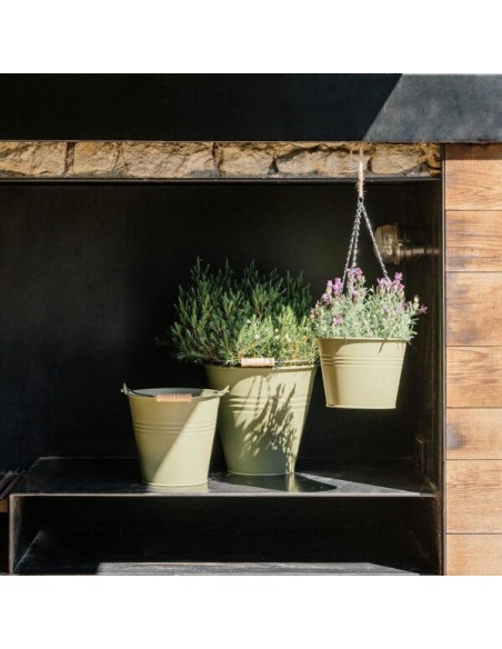 CUBO CADENA METAL 21X16CM VERDE