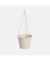 CUBO CADENA METAL 16X12CM CREMA
