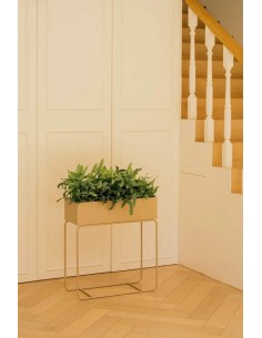 JARDINERA BOLZANO 59X25X15/66CM CREMA