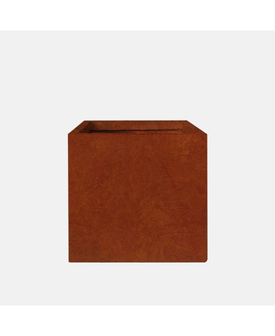 MACETA CUBO LIBRA 50X50X51CM CORTEN