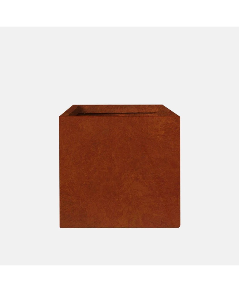 MACETA CUBO LIBRA 50X50X51CM CORTEN