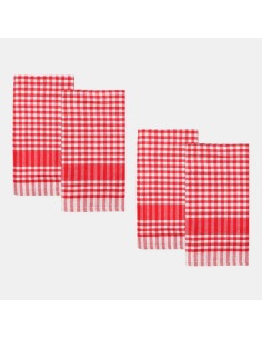 SERVILLETAS DE TELA ROJO 45X45CM GINGHAM