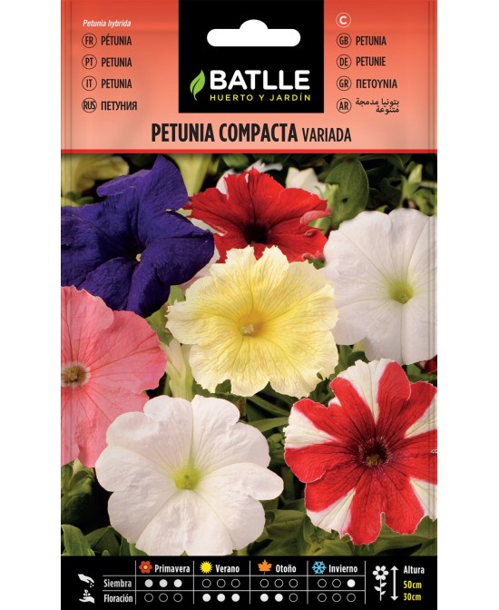 SEMILLA PETUNIA COMPACTA VARIADA
