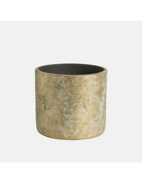 MACETA ALBI 18X16CM VERDE/ORO
