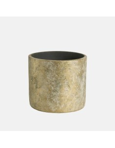 MACETA ALBI 14C13CM VERDE/ORO