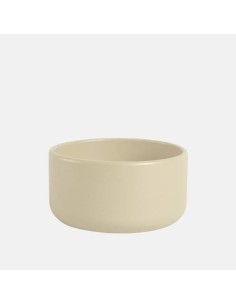 MACETA BOWL BARI 21X11CM CREMA