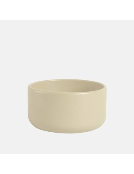 MACETA BOWL BARI 21X11CM CREMA