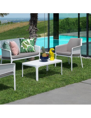 Mesa Net 100 Tortora | Mesa Exterior Moderna y Resistente  Endanea Garden

