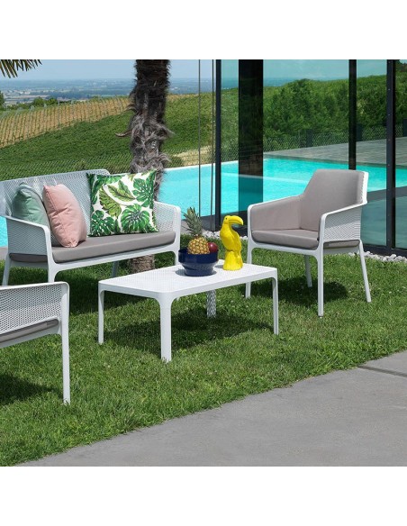 Mesa Net 100 Tortora | Mesa Exterior Moderna y Resistente  Endanea Garden

