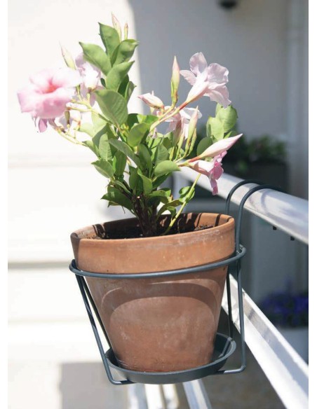 SOPORTE MACETA +PLATILLO GANCH GRI/AMAR