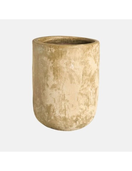 MACETA CAMPANA ALTA BANJUL 54X64CM CREMA