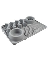 DUVO COMEDERO GOMA ANTIESTRES 4 EN 1 GRIS 125ML 30X20X4CM