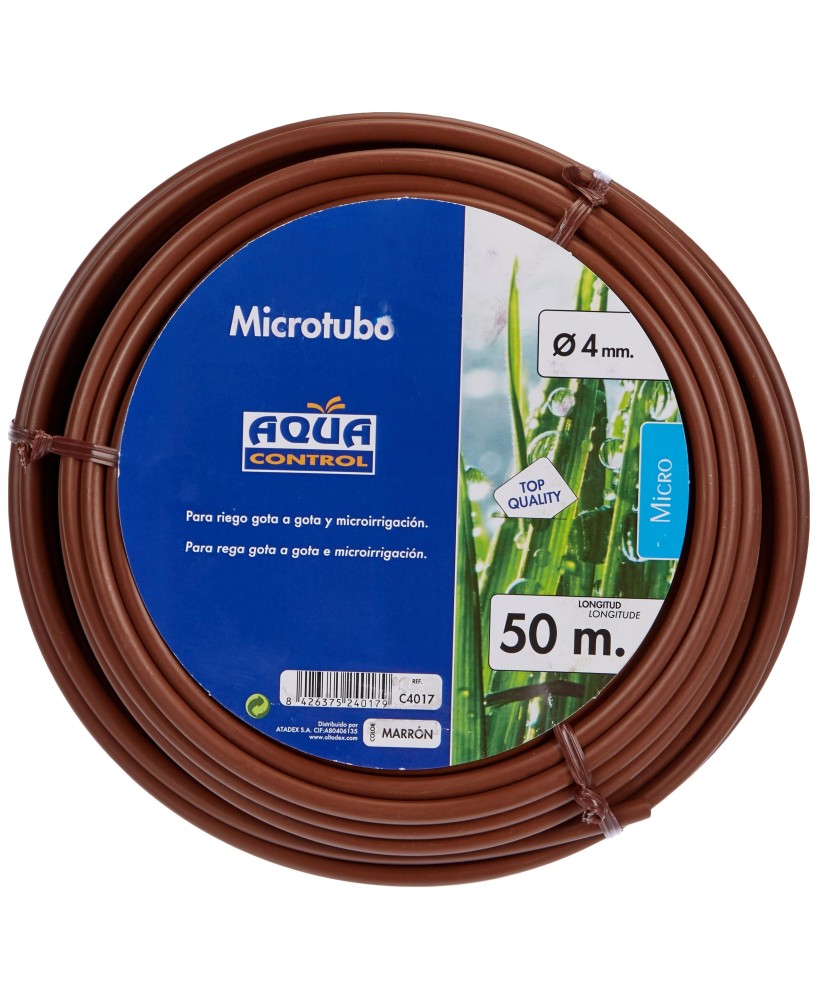 TUBERIA MICROTUBO MARRON GOTEO 50M