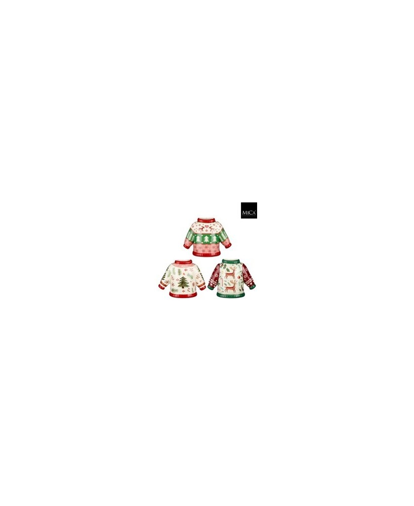 VASE NAVIDAD SUETER L19.5XW9.5XH15CM