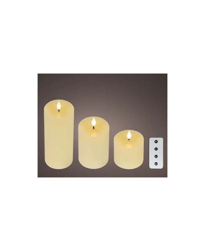 VELA LED CREMA/CALIDO D.7.5cm x H.20cm