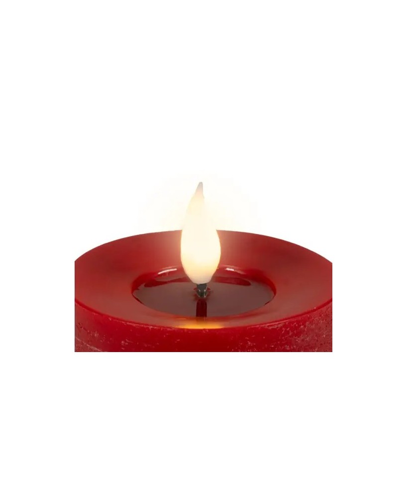 VELA LED ROJA /CALIDO D.7.5cm x H.6cm