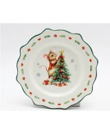 PLATO DESAYUNO NAVIDAD RATONCITO  D.21cm x H.2.3cm