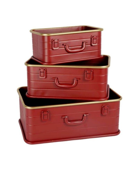 CAJA METALICA PEQUEÑA ROJA