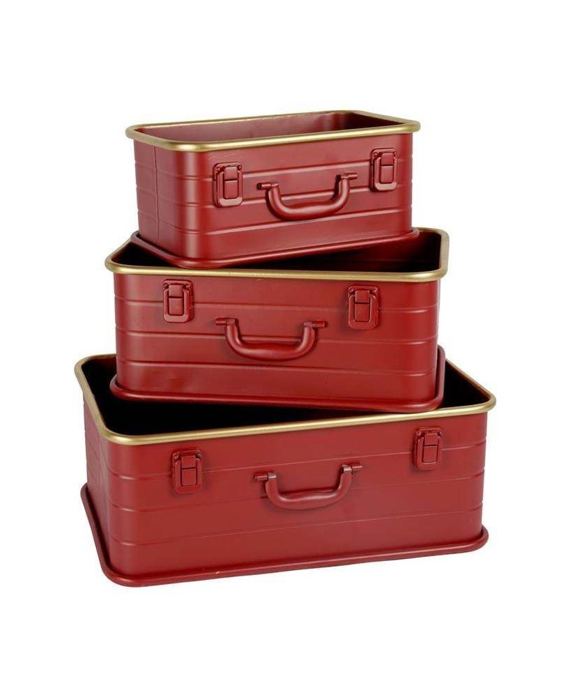 CAJA METALICA PEQUEÑA ROJA