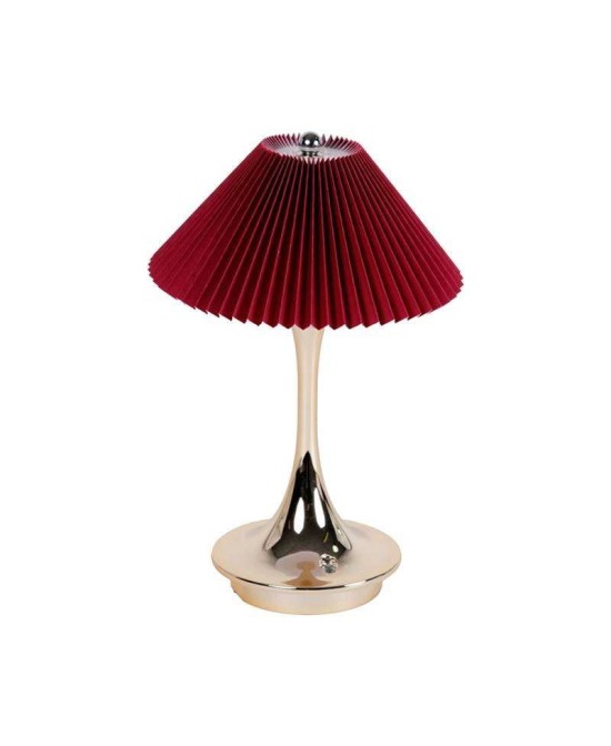 LAMPARA LED D16X25CM BURDEOS/ORO