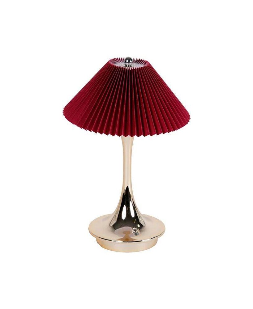 LAMPARA LED D16X25CM BURDEOS/ORO