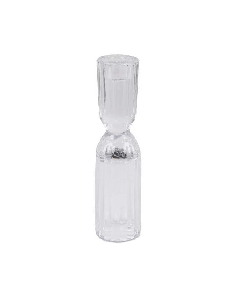 PORTAVELAS VIDRIO D5X19.5CM