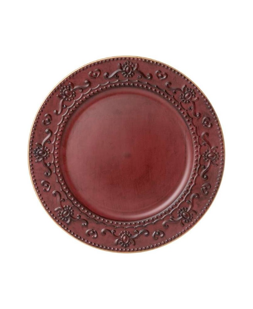 PLATO D33CM ROJO/ORO