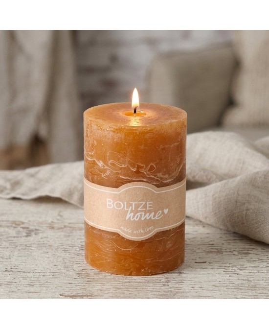 VELA PILAR CASUAL H10CM D7CM NARANJA