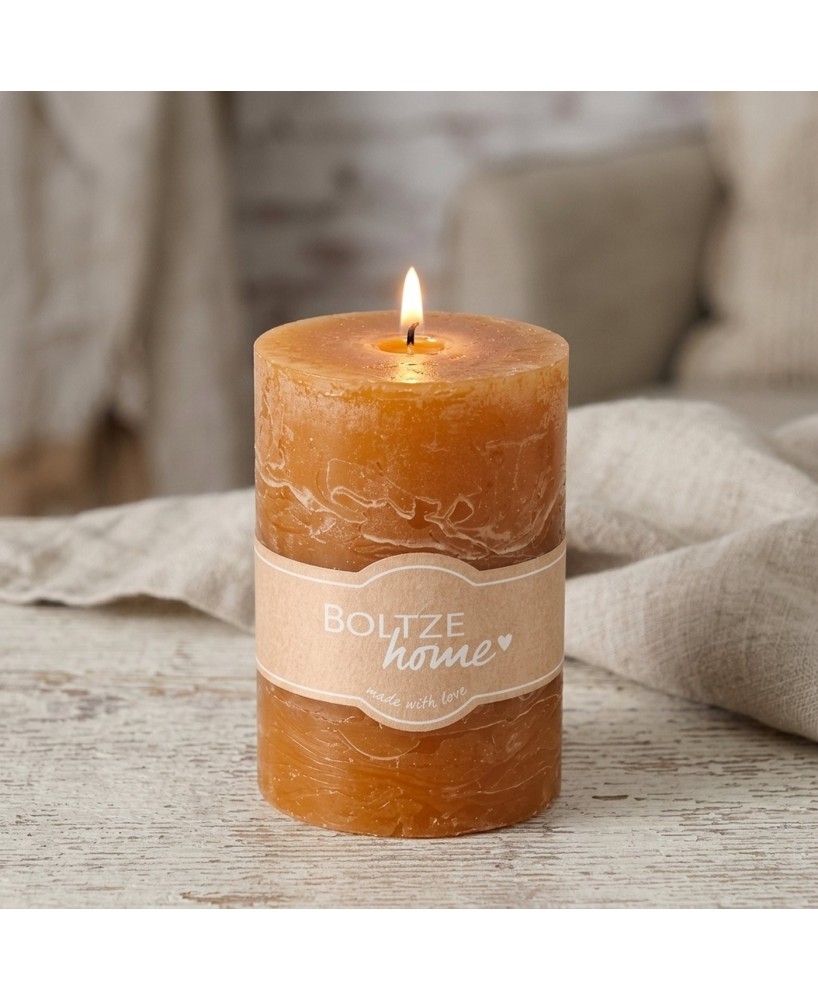VELA PILAR CASUAL H10CM D7CM NARANJA